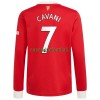 Maillot à Manches Longues Manchester United Edinson Cavani 7 Domicile 2021-22 Pour Homme